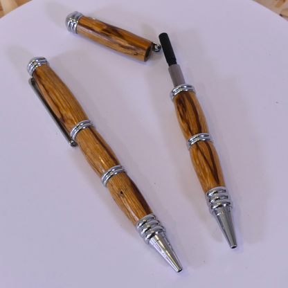 Ballpoint pens with snakewood casing